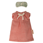 Muis kleding rood nachtkleedje voor mama
