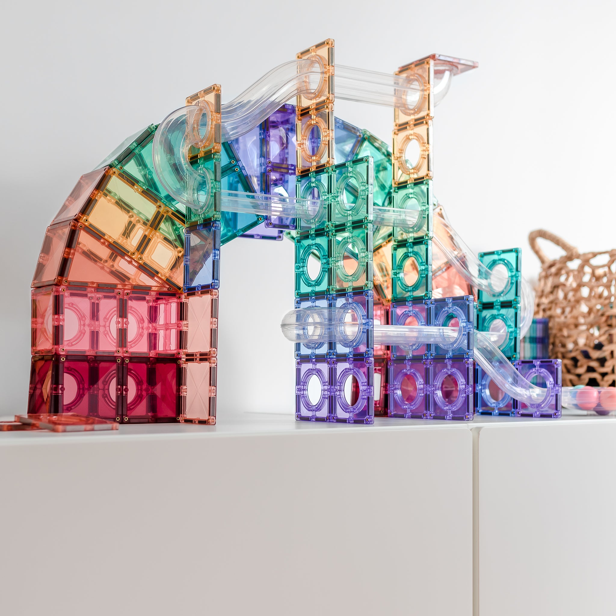 Connetix 106delige pastel ball run pack knikkerbaan