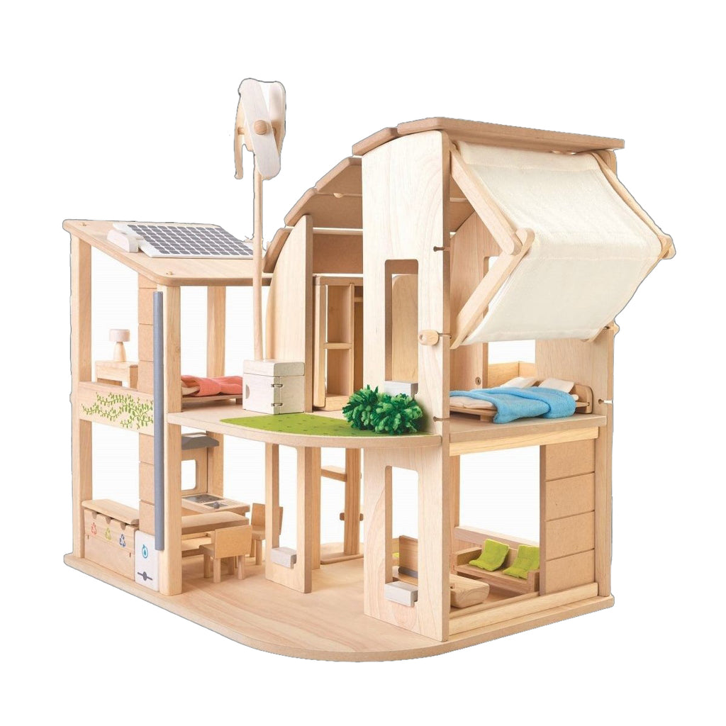 PlanToys eco poppenhuis met meubels