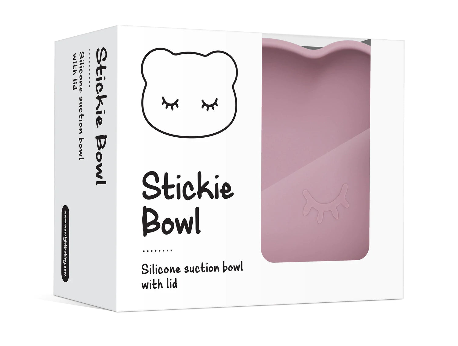 We Might Be Tiny sticky bowl bear dusty rose
