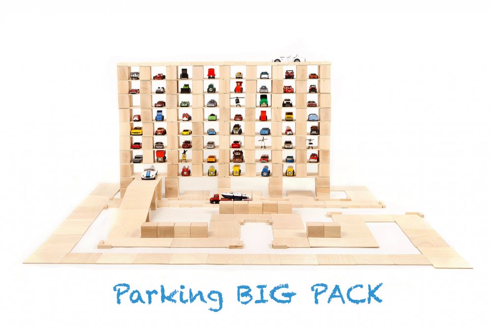 Just Blocks houten blokken big pack 336 blokken parking