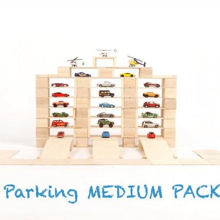 Just Blocks medium pack 166 houten blokken parking