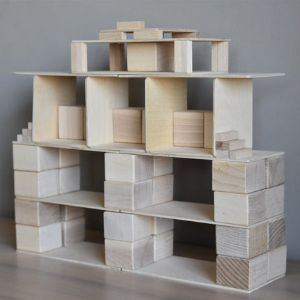 Just Blocks small pack 74 houten blokken huis
