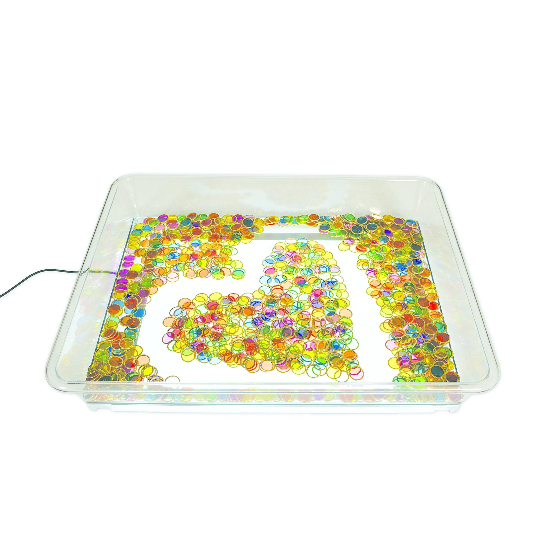 Lichtpaneel transparante bak