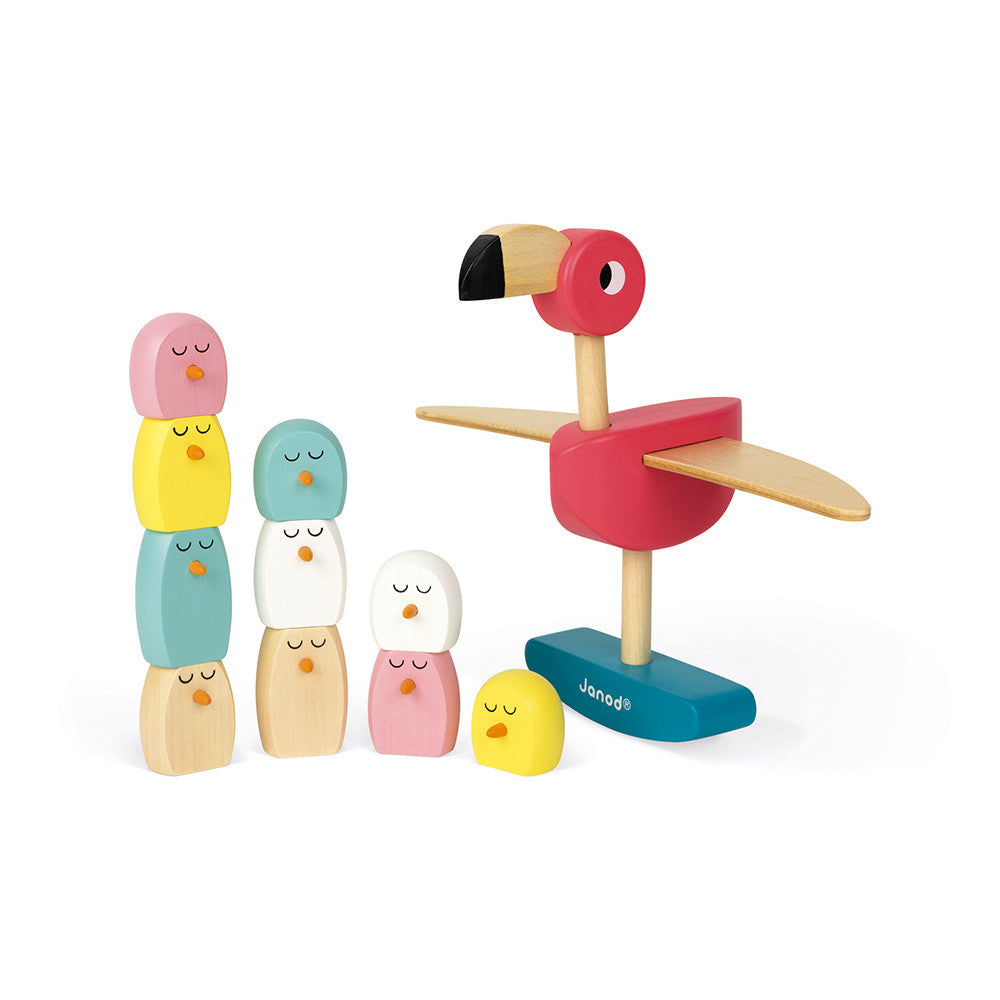 Janod houten balanceerspel Zigolos Flamingo